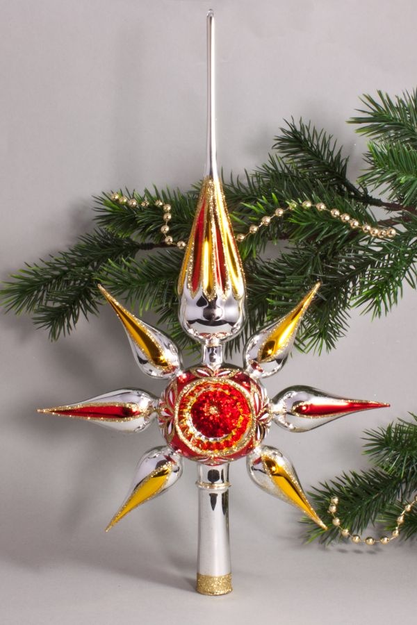 Christbaumschmuck Christbaumspitze Stern Reflex ...