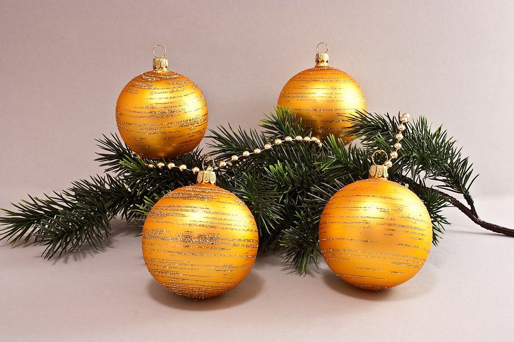 Christbaumkugeln Gold Matt 2025 Meggi Aveline