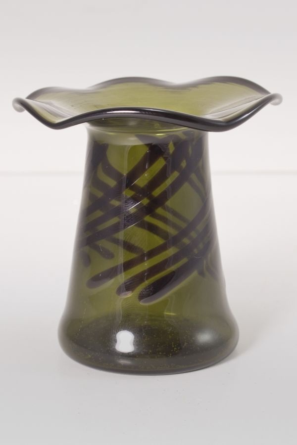 Mini-Vase aus Glas für Fruchtspieße grün