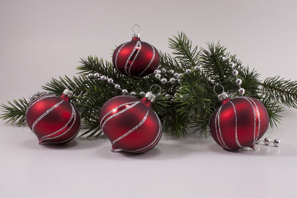 Lauschaer Glas Eiszapfen weiß matt/rot 3 Stück Christbaumschmuck Weihnachtsbaumschmuck mundgeblasen,handdekoriert Original