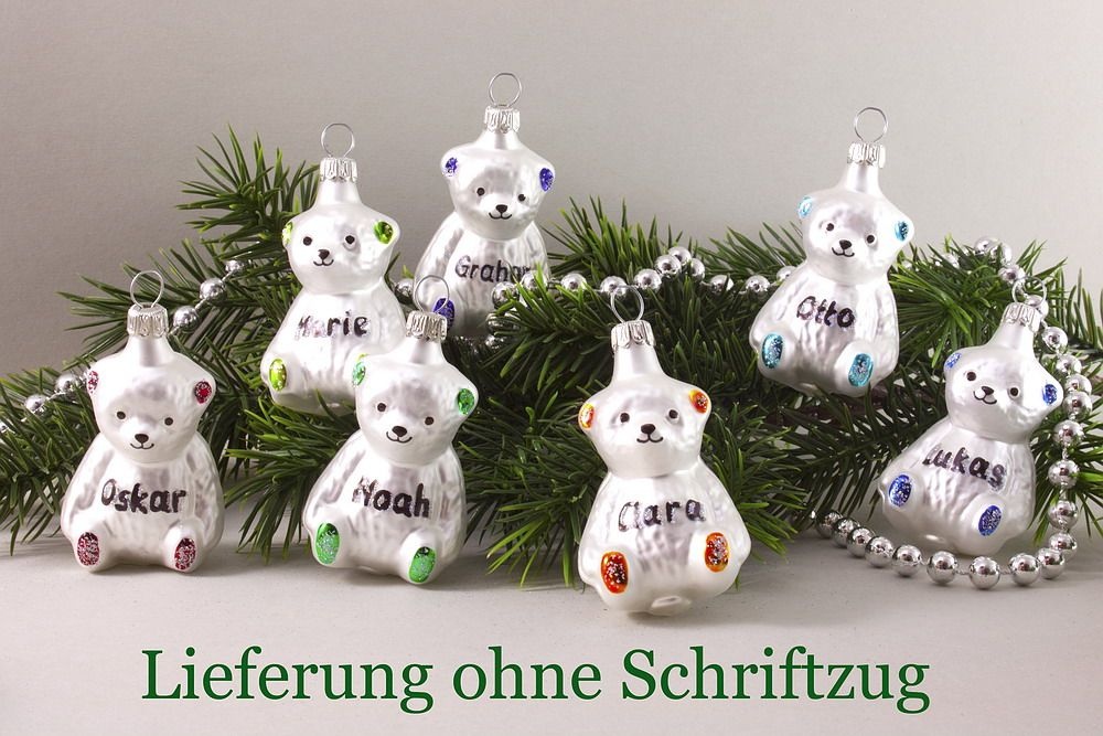 Teddy - Der Christbaumschmuck zum selber beschriften