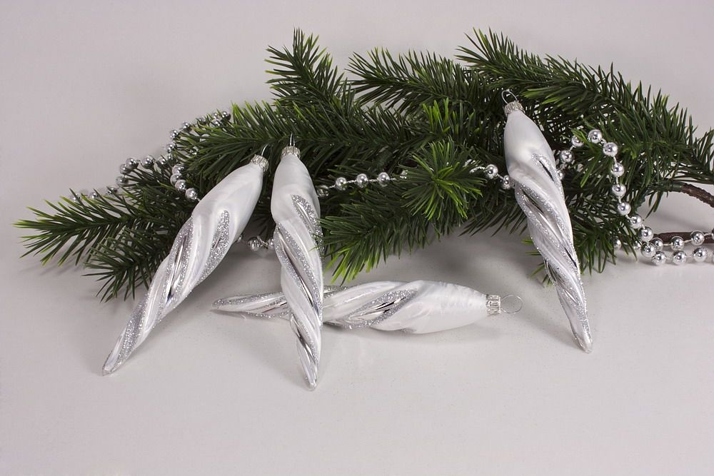 Eis Weiss Silber Onlineshop Fur Christbaumschmuck Und Weihnachtskugeln Aus Glas