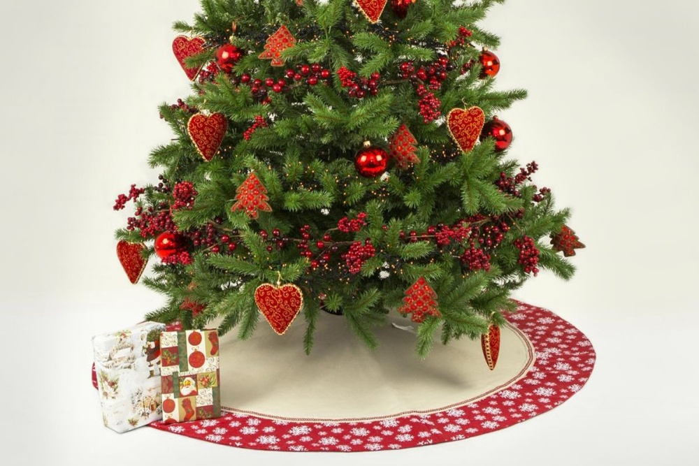 Baumdecke für den Weihnachtsbaum Schneeflocke