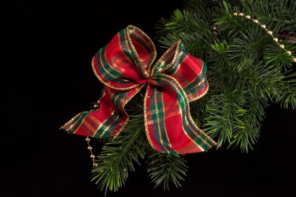 weihnachtsschleife mit schottenmuster rot gr 252 n weihnachtsschleife mit schottenmuster rot gr 252 n