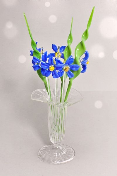 Bowlespieße 10teilig Blaustern im Set mit gedrehtem Blatt