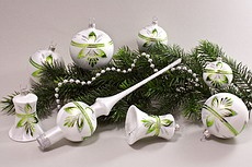 Eis - weiss grün Baumschmuck