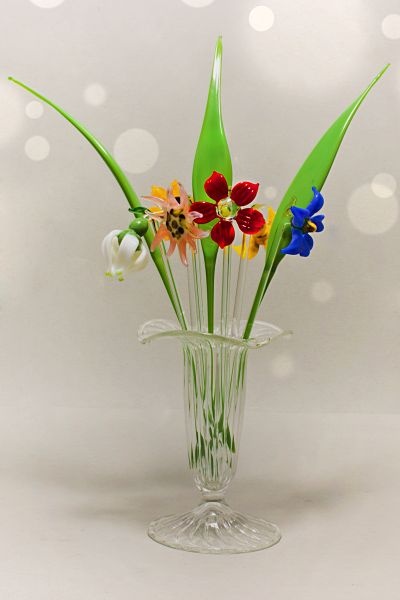 Bowlespieße aus Glas 10-teiliges Set gerades Blatt