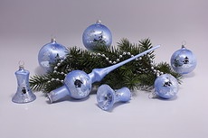 Christbaumschmuck Eis - hellblau