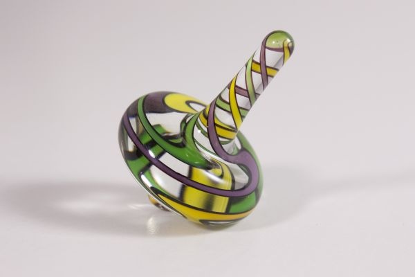 Glasfigur Glaskreisel Drehkreisel aus Glas