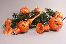 Eis - orange Baumschmuck