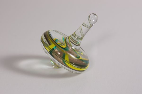 Glasfigur Glaskreisel Drehkreisel aus Glas