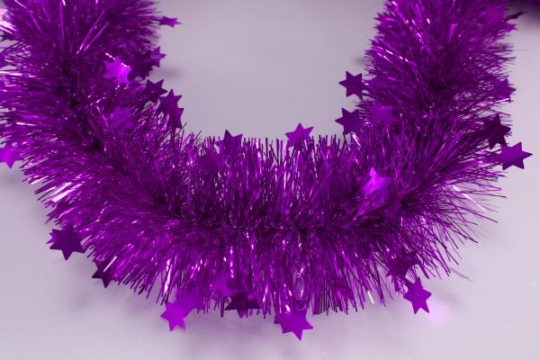 Girlande mit Sternen magenta 70mm x 3m