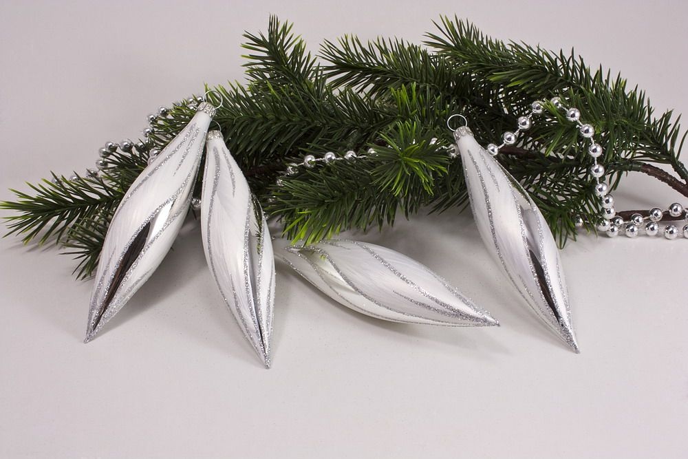 Eis Weiss Silber Onlineshop Fur Christbaumschmuck Und Weihnachtskugeln Aus Glas