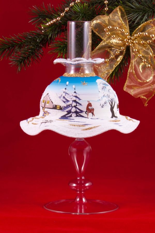 Teelichthalter Set Lampe mit Schirmchen in türkis - Onlineshop für  Christbaumschmuck und Weihnachtskugeln aus Glas