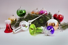 X-mas Schneedach Christbaumkugeln