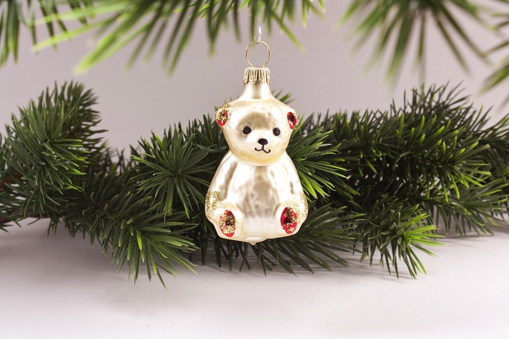 Teddy in Champagner matt mit Rot