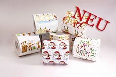 exklusives Toilettenpapier mit Weihnachtsmotiv