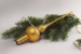 Christbaumschmuck Christbaumspitze Gold matt geringelt