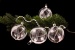 4 Weihnachtskugeln 6cm transparent silber gst