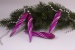 4 Eiszapfen ca. 13 x 2cm Magenta matt