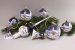 21tlg. Set Christbaumschmuck mit Winterlandschaft nachtblau