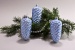 3 Tannenzapfen 10cm Eis-hellblau