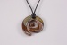 Glasschmuck Spirale aus Glas bernstein