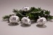 4 Zwiebeln Silber Glanz mit Glöckchen und Iris-Glitter