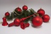 21teiliges Set - rote Weihnachtskugeln rot-matt uni