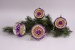 4 Reflexkugeln Ø 6cm im Set violett gold